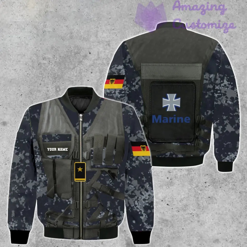 Personalized Germany Soldier/ Veteran Camo With Name And Rank Hoodie 3D Printed  - 17049312