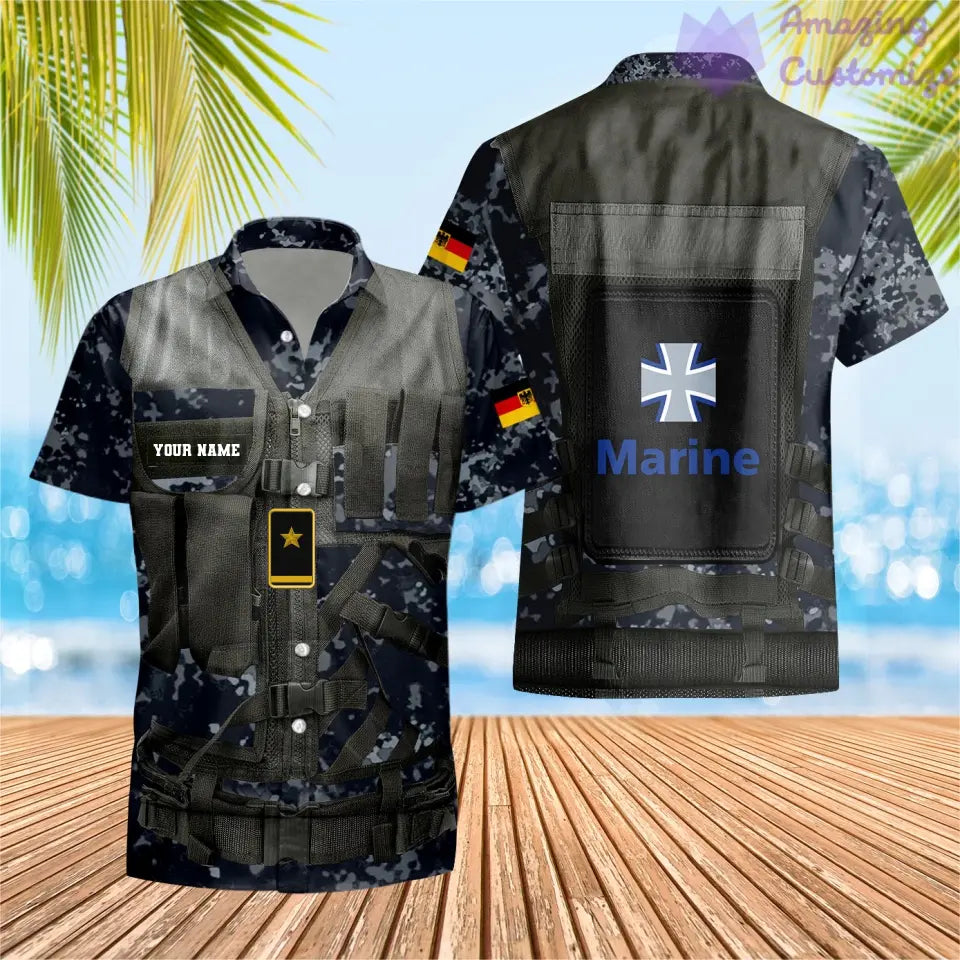 Personalized Germany Soldier/ Veteran Camo With Name And Rank Hoodie 3D Printed  - 17049312