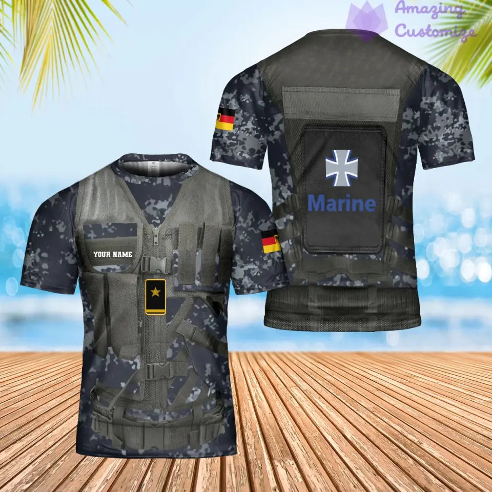 Personalized Germany Soldier/ Veteran Camo With Name And Rank Hoodie 3D Printed  - 17049312