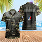 Personalized France Soldier/ Veteran Camo With Name And Rank Hawaiin Shirt 3D Printed  - 17049312