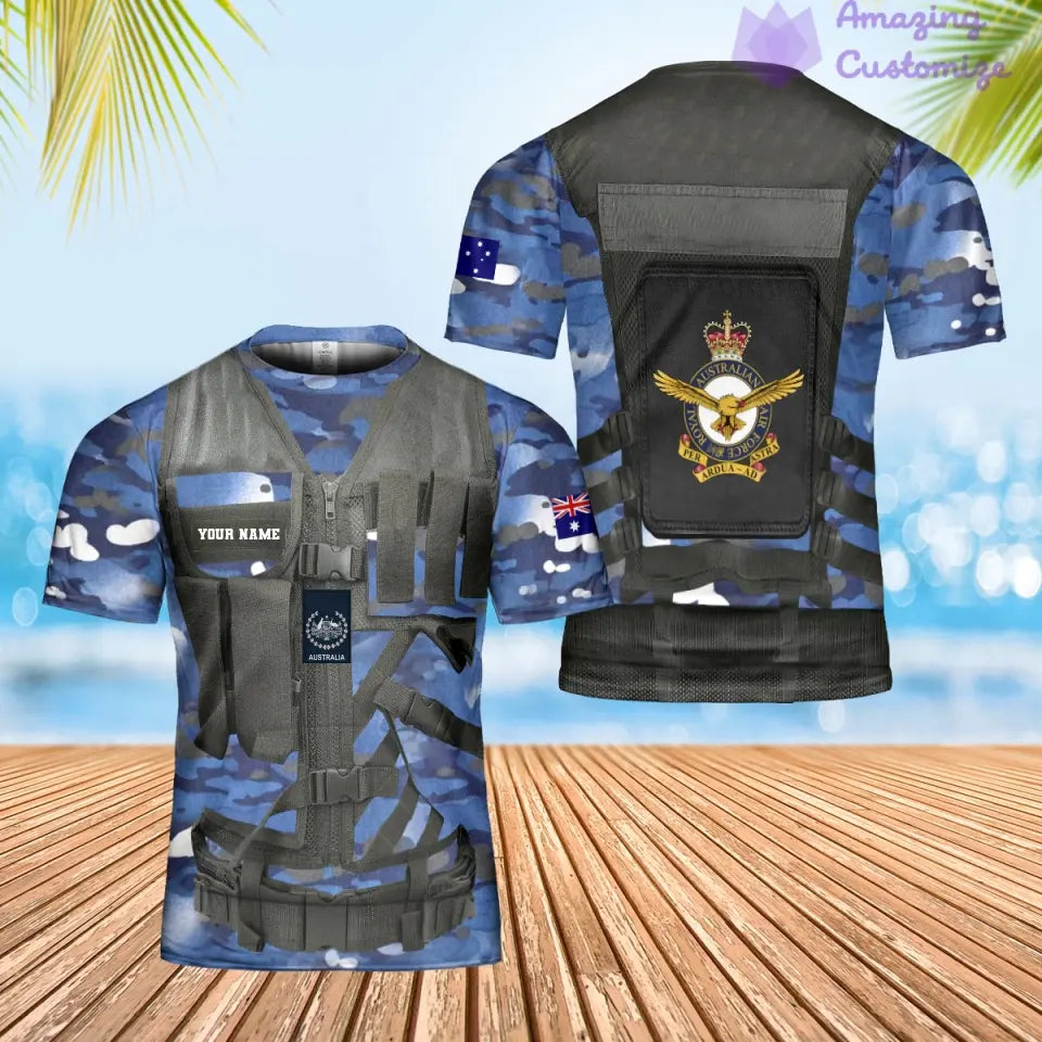 Personalized Australian Soldier/ Veteran Camo With Name And Rank Hawaiin Shirt 3D Printed  - 17049312