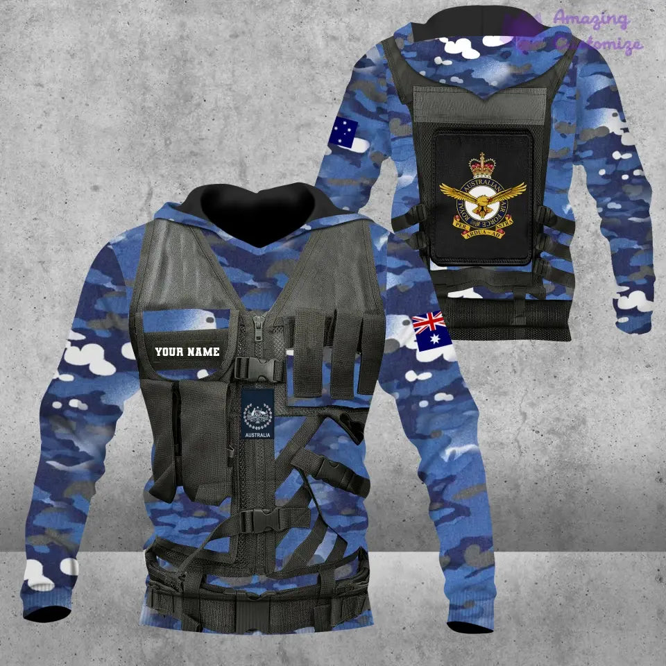 Personalized Australian Soldier/ Veteran Camo With Name And Rank Hawaiin Shirt 3D Printed  - 17049312