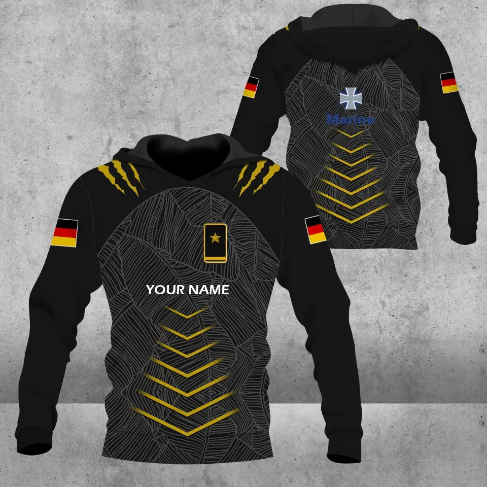 Personalized Germany Soldier/ Veteran Camo With Name And Rank Hawaii Shirt 3D Printed  - 17053632