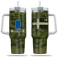 Personalized Finland Soldier/ Veteran Camo With Name And Rank 40oz Tumbler 3D Printed - 17060544