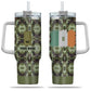 Personalized Ireland Soldier/ Veteran Camo With Name And Rank 40oz Tumbler 3D Printed - 2401240001