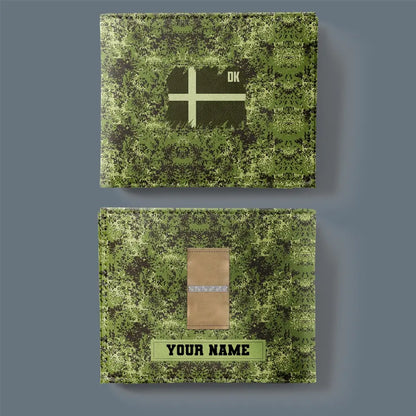Personalized Denmark Soldier/ Veteran Camo With Name And Rank Wallet 3D Printed - 17061408