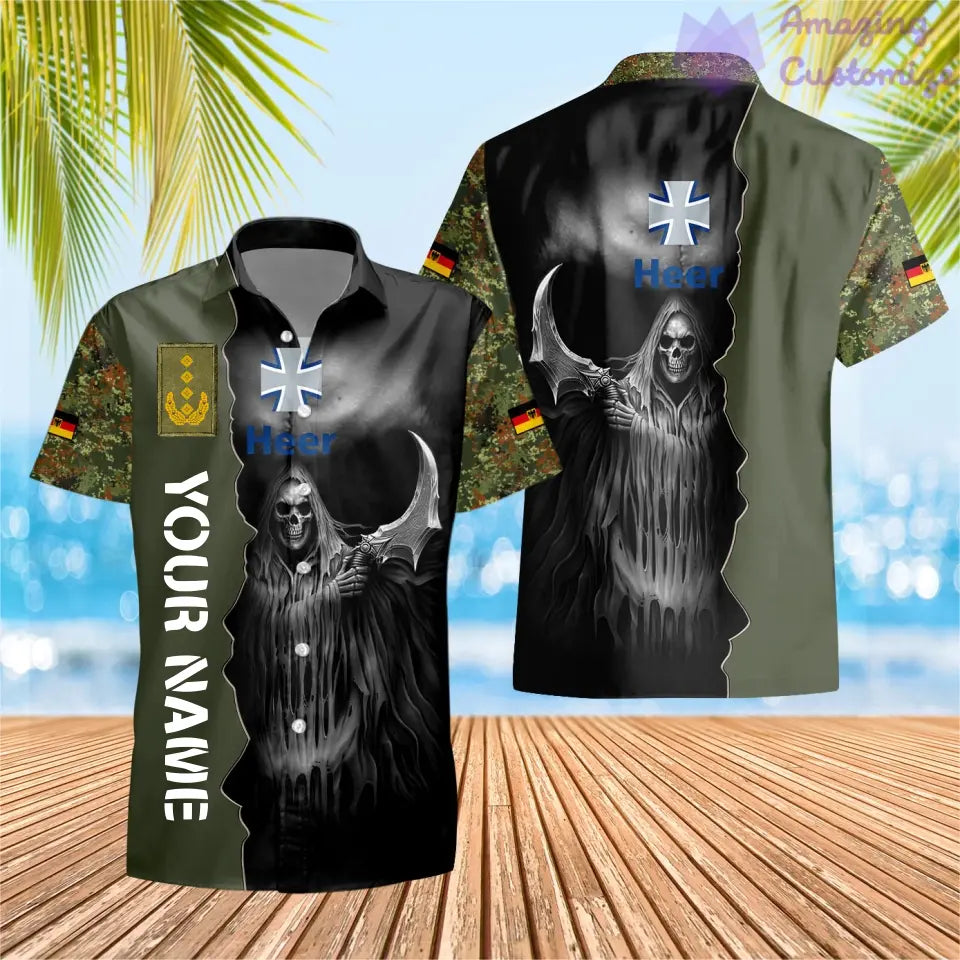 Personalized Germany Soldier/ Veteran Camo With Name And Rank Hoodie 3D Printed  - 2601240001