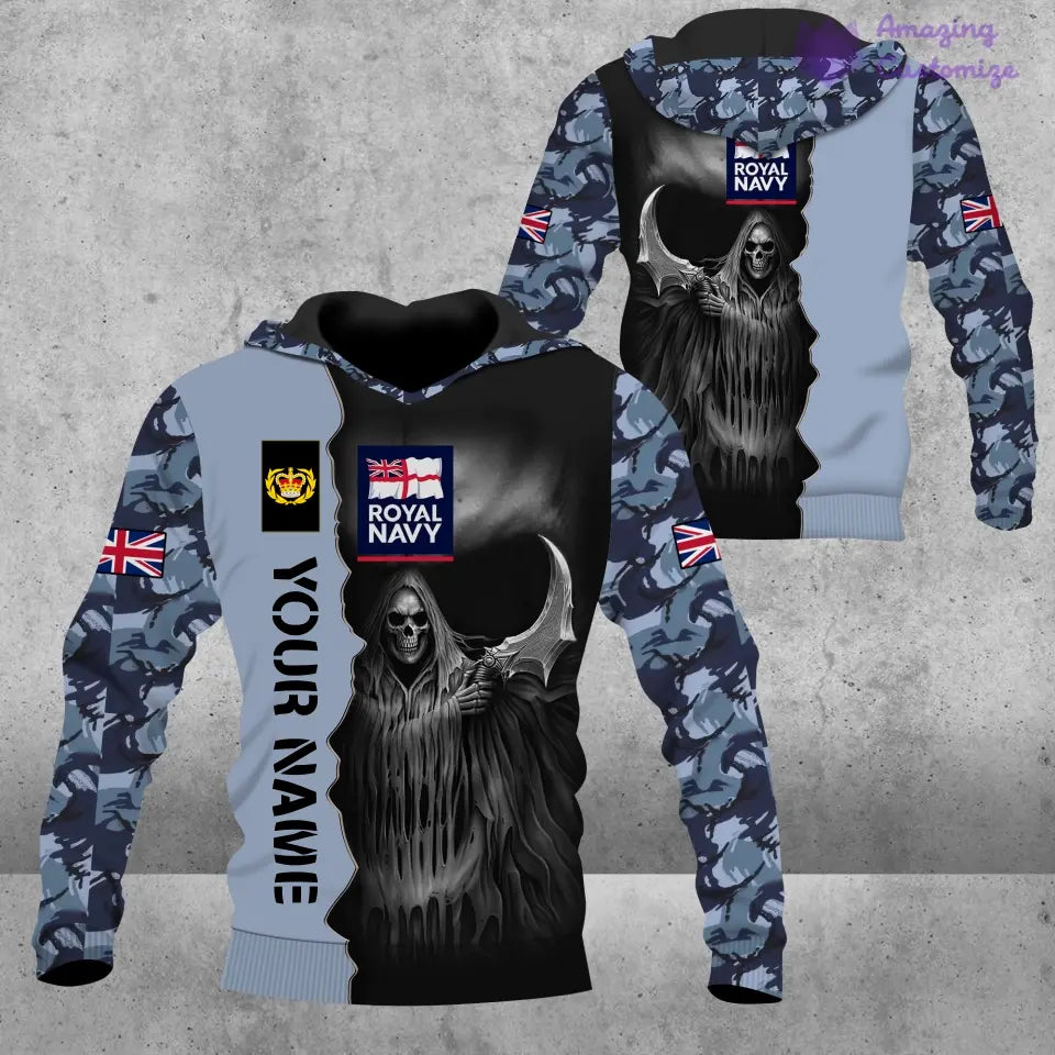 Personalized UK Soldier/ Veteran Camo With Name And Rank Hoodie 3D Printed  - 17062272