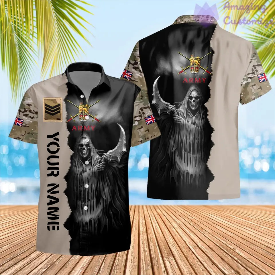 Personalized UK Soldier/ Veteran Camo With Name And Rank Hoodie 3D Printed  - 17062272