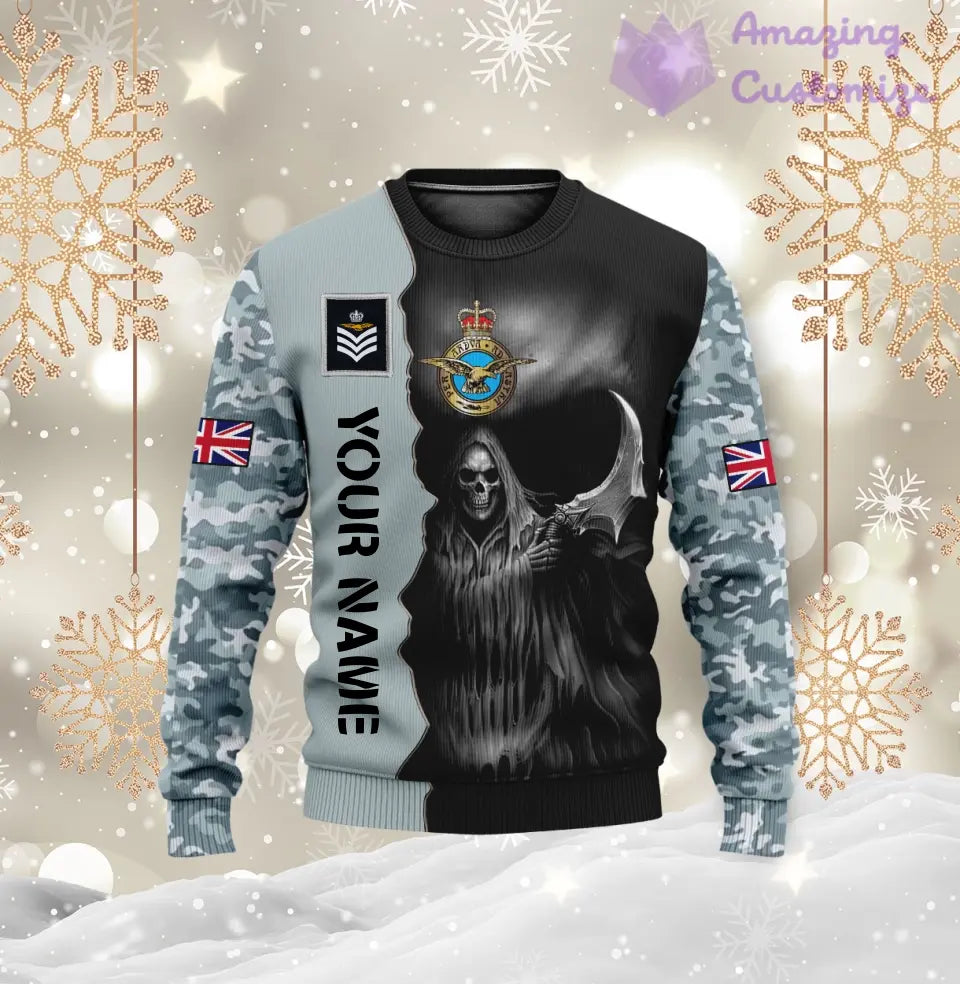Personalized UK Soldier/ Veteran Camo With Name And Rank Hoodie 3D Printed  - 17062272