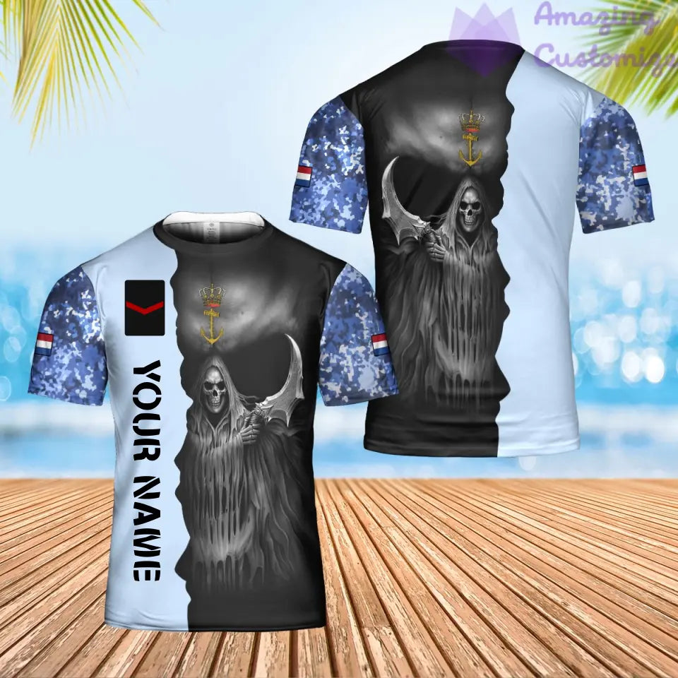 Personalized Netherlands Soldier/ Veteran Camo With Name And Rank Hawaii Shirt 3D Printed  - 17062272