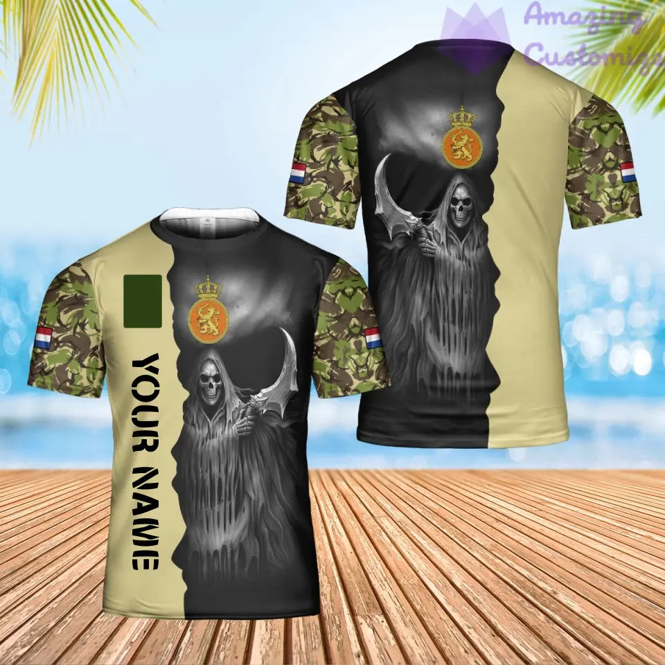 Personalized Netherlands Soldier/ Veteran Camo With Name And Rank Hawaii Shirt 3D Printed  - 17062272