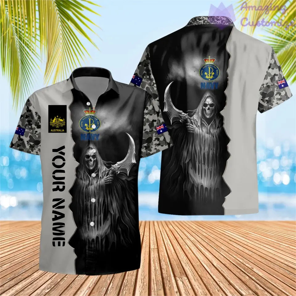 Personalized Australian Soldier/ Veteran Camo With Name And Rank T-Shirt 3D Printed  - 17062272