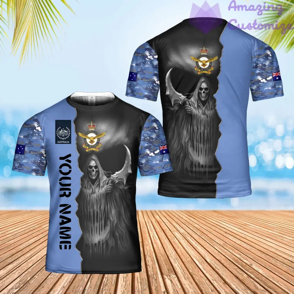 Personalized Australian Soldier/ Veteran Camo With Name And Rank T-Shirt 3D Printed  - 17062272