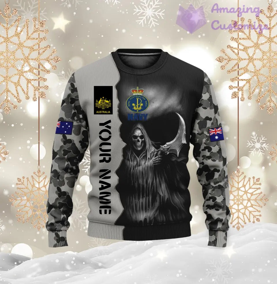 Personalized Australian Soldier/ Veteran Camo With Name And Rank T-Shirt 3D Printed  - 17062272