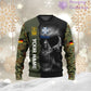 T-shirt personnalisé avec camouflage soldat/vétéran allemand avec nom et grade imprimé en 3D - 2601240001
