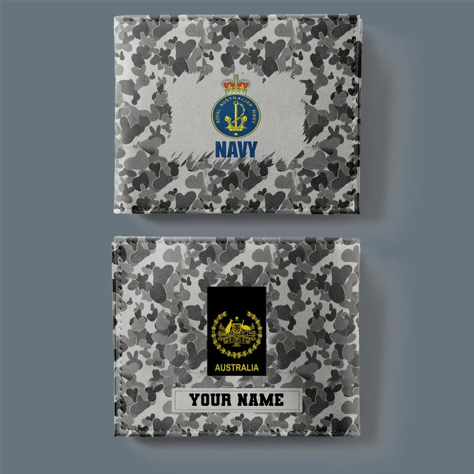 Personalized Australian Soldier/ Veteran Camo With Name And Rank Wallet 3D Printed - 17061408