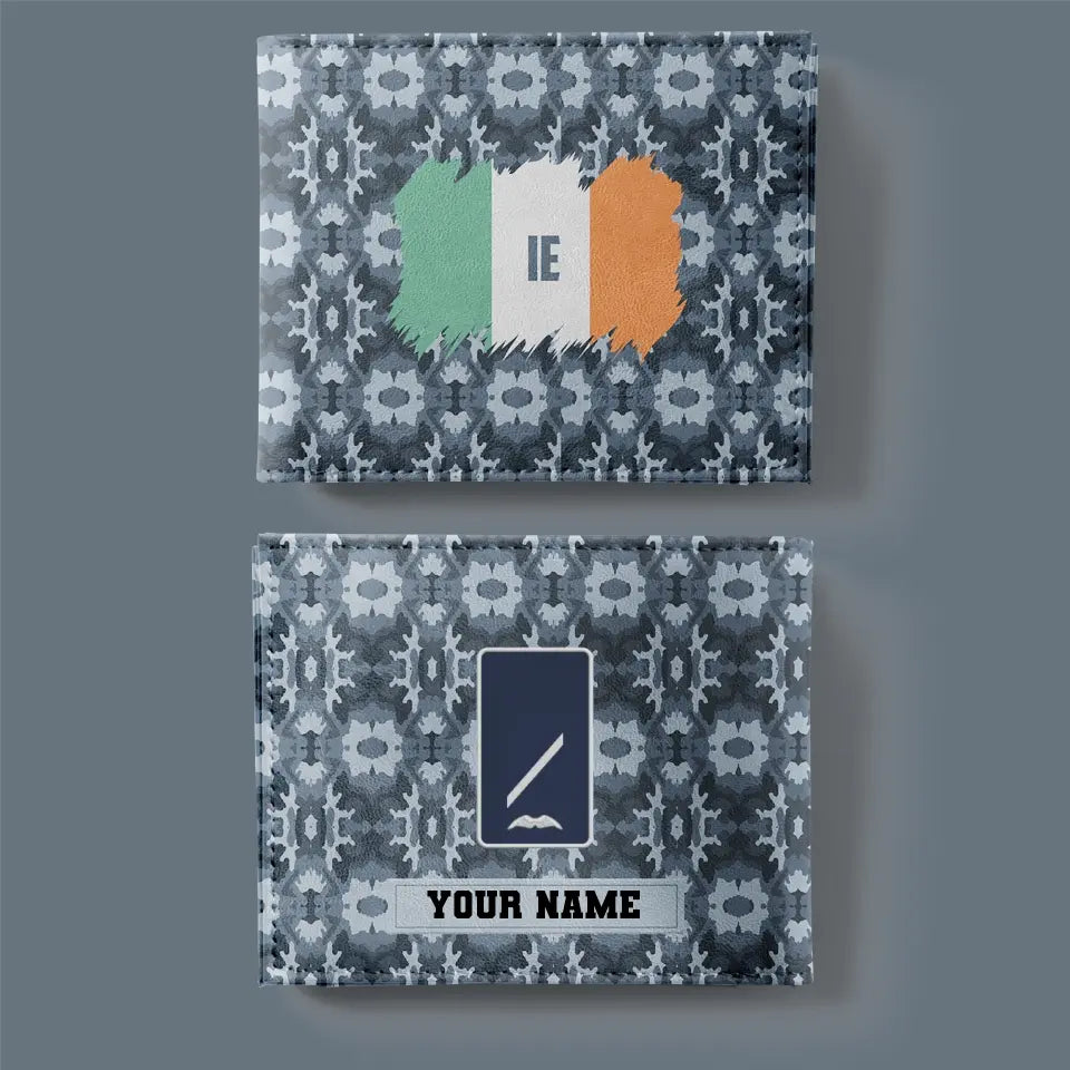 Personalized Ireland Soldier/ Veteran Camo With Name And Rank Wallet 3D Printed - 17061408