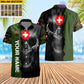 Personalized Swiss Soldier/ Veteran Camo With Name And Rank Hawaii Shirt 3D Printed - 2601240001