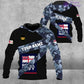 T-shirt personnalisé avec camouflage soldat/vétéran britannique avec nom et grade imprimé en 3D - 3001240001
