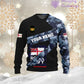 T-shirt personnalisé avec camouflage soldat/vétéran britannique avec nom et grade imprimé en 3D - 3001240001