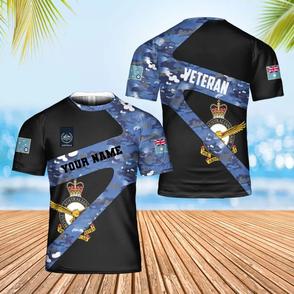 Personalized Australian Soldier/ Veteran Camo With Name And Rank Hawaii shirt 3D Printed  - 3001240001