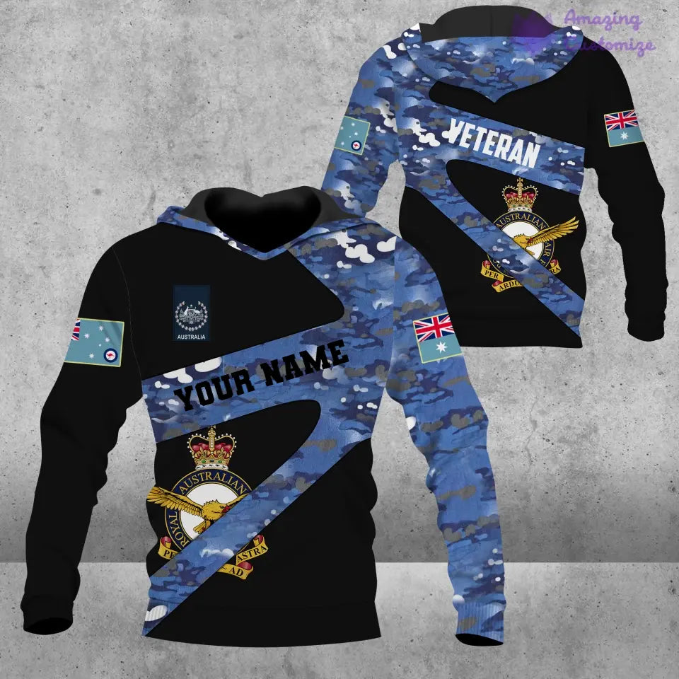 Personalized Australian Soldier/ Veteran Camo With Name And Rank Hawaii shirt 3D Printed  - 3001240001