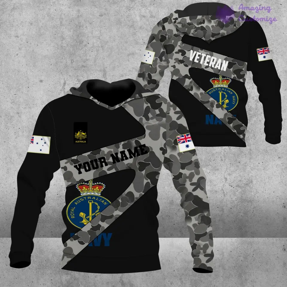 Personalized Australian Soldier/ Veteran Camo With Name And Rank Hawaii shirt 3D Printed  - 3001240001