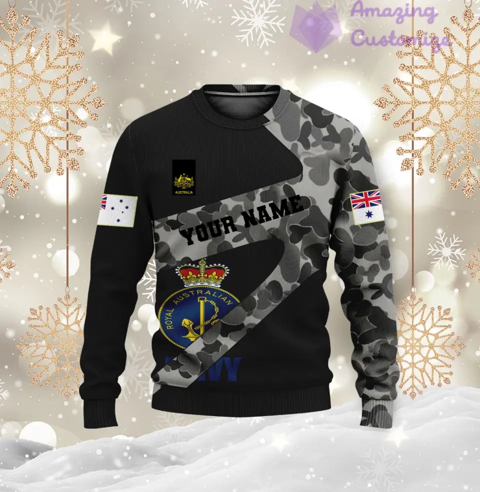 Personalized Australian Soldier/ Veteran Camo With Name And Rank Hawaii shirt 3D Printed  - 3001240001