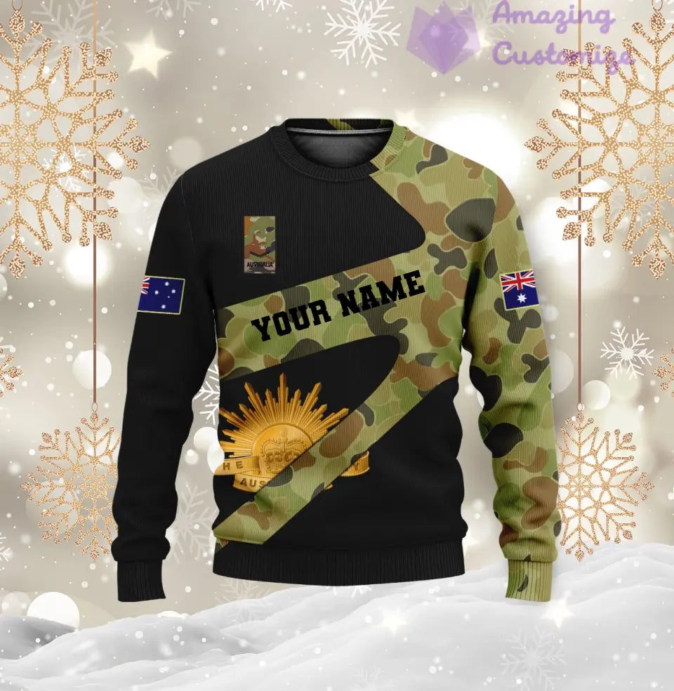 Personalized Australian Soldier/ Veteran Camo With Name And Rank Hawaii shirt 3D Printed  - 3001240001