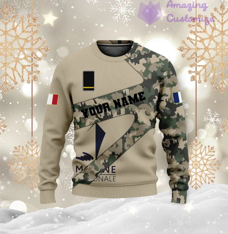 Personalized France Soldier/ Veteran Camo With Name And Rank Hawaii shirt 3D Printed  - 17065728
