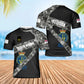 Personalized Australian Soldier/ Veteran Camo With Name And Rank T-Shirt 3D Printed  - 17062272