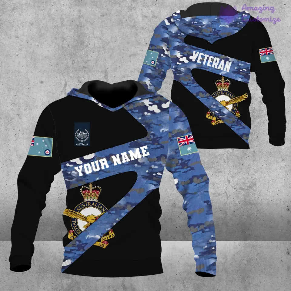 Personalized Australian Soldier/ Veteran Camo With Name And Rank T-Shirt 3D Printed  - 17062272
