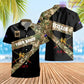 T-shirt personnalisé avec camouflage soldat/vétéran britannique avec nom et grade imprimé en 3D - 3001240001