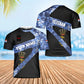 T-shirt personnalisé avec camouflage soldat/vétéran néerlandais avec nom et grade imprimé en 3D - 3001240001