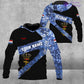 T-shirt personnalisé avec camouflage soldat/vétéran néerlandais avec nom et grade imprimé en 3D - 3001240001