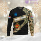 T-shirt personnalisé avec camouflage soldat/vétéran néerlandais avec nom et grade imprimé en 3D - 3001240001