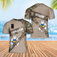 Personalized Finland Soldier/ Veteran Camo With Name And Rank T-shirt 3D Printed  - 17065728