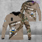 Personalized Finland Soldier/ Veteran Camo With Name And Rank T-shirt 3D Printed  - 17065728