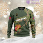 T-shirt personnalisé avec camouflage soldat/vétéran norvégien avec nom et grade imprimé en 3D - 2601240001