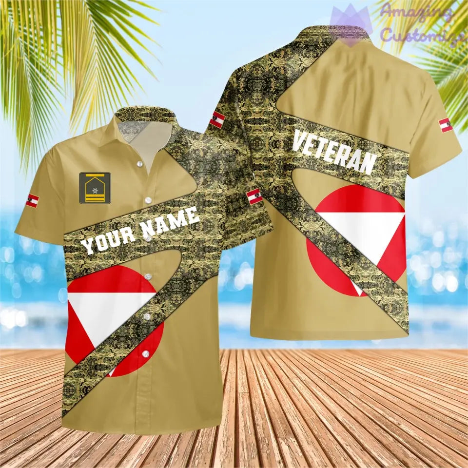 Personalized Austrian Soldier/ Veteran Camo With Name And Rank Ugly Sweater 3D Printed - 17062272
