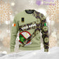 Personalized Ireland Soldier/ Veteran Camo With Name And Rank Hoodie 3D Printed  - 3001240001