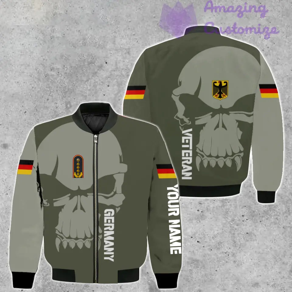 Personalized Germany Soldier/ Veteran Camo With Name And Rank Hoodie 3D Printed  - 1602240001
