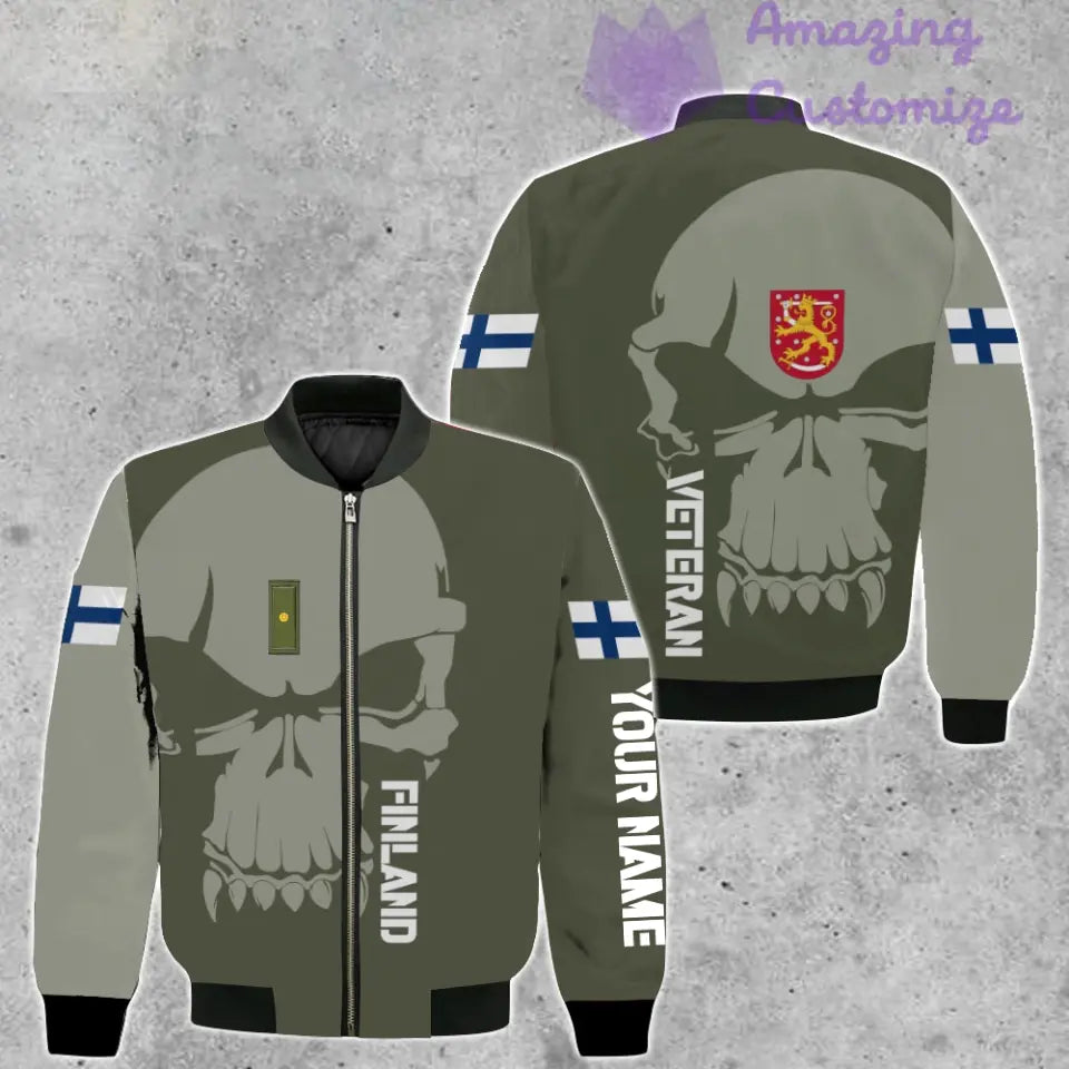 Personalized Finland Soldier/ Veteran Camo With Name And Rank Hoodie 3D Printed  - 1602240001