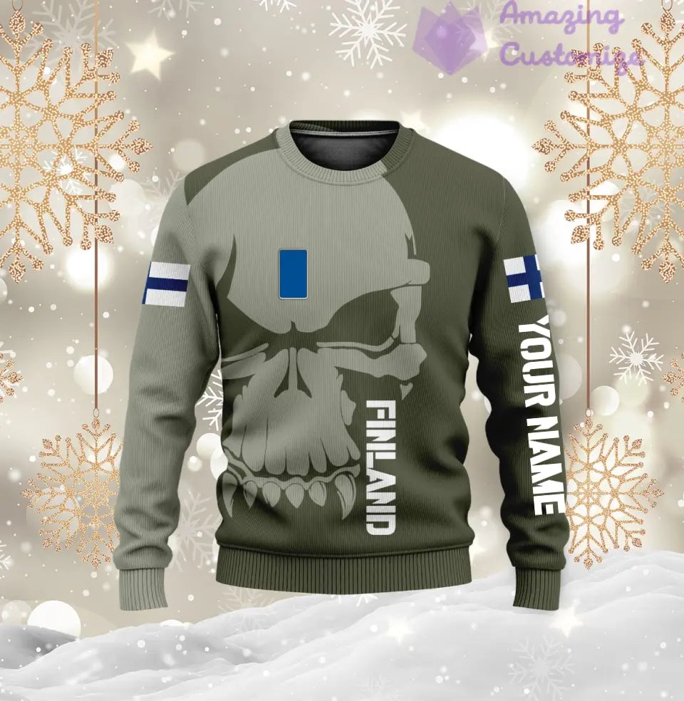 Personalized Finland Soldier/ Veteran Camo With Name And Rank Hoodie 3D Printed  - 17080416