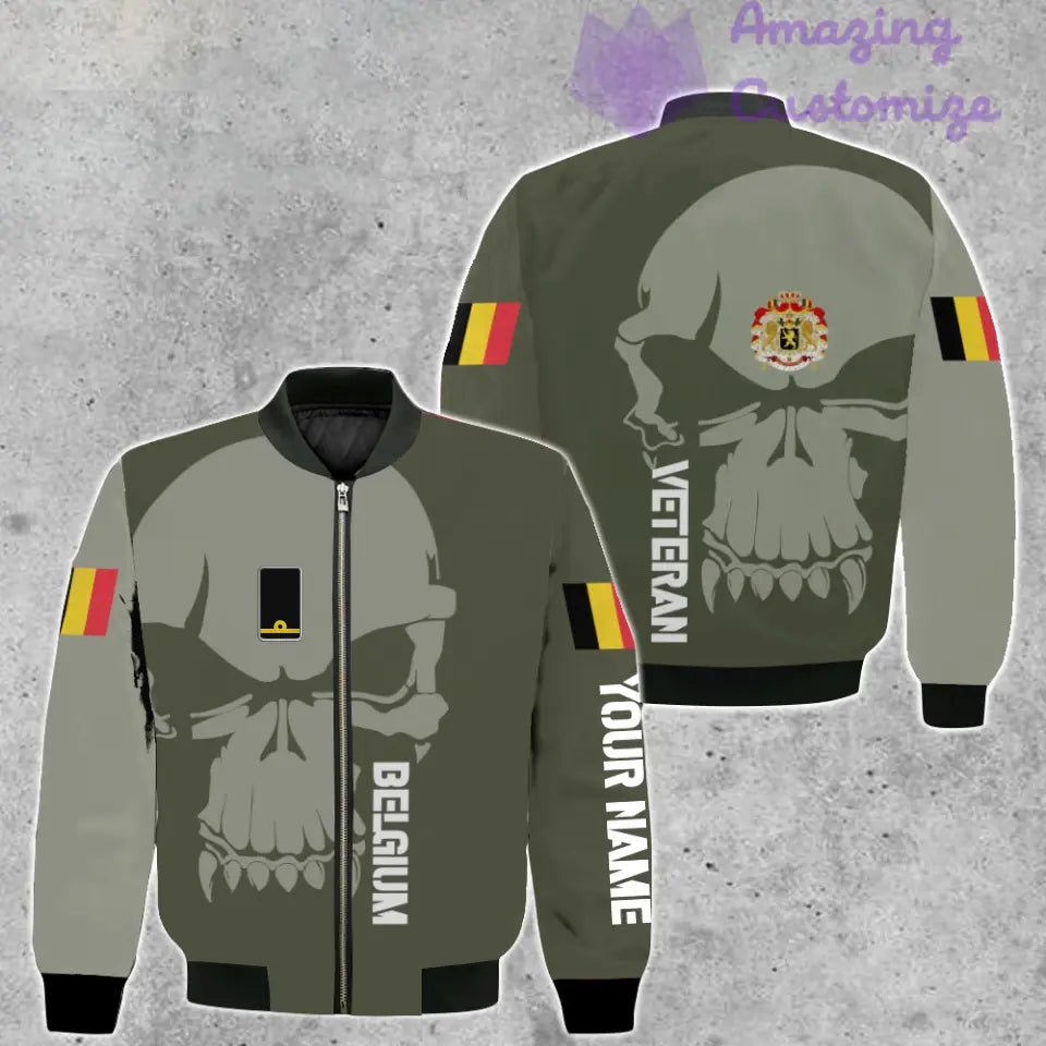 Personalized Belgium  Soldier/ Veteran Camo With Name And Rank Hoodie 3D Printed  - 1602240001