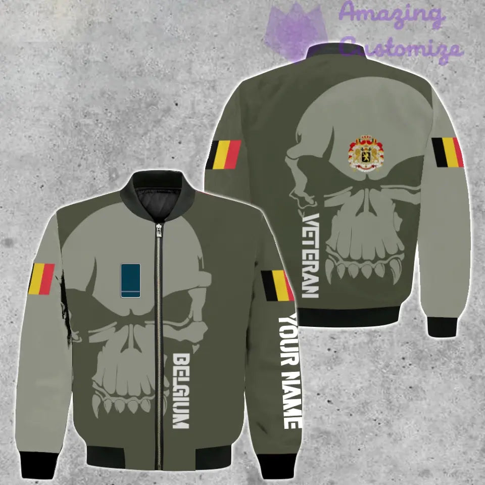 Personalized Belgium  Soldier/ Veteran Camo With Name And Rank Hoodie 3D Printed  - 1602240001