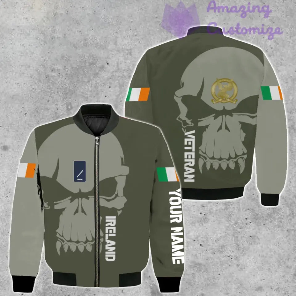 Personalisierter Kapuzenpullover mit irischem Soldaten-/Veteranen-Tarnmuster und Namen und Rang, 3D-Druck – 17080416