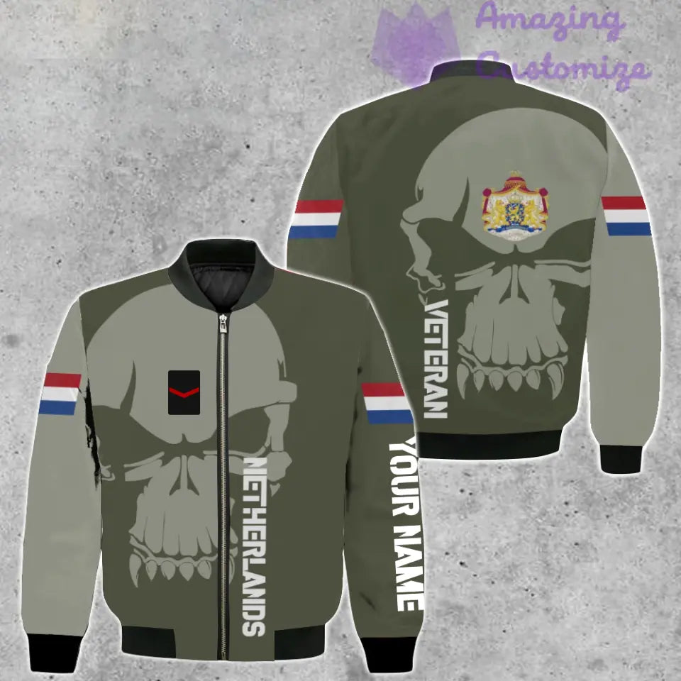 Personalized Netherlands Soldier/ Veteran Camo With Name And Rank Hoodie 3D Printed  - 1602240001