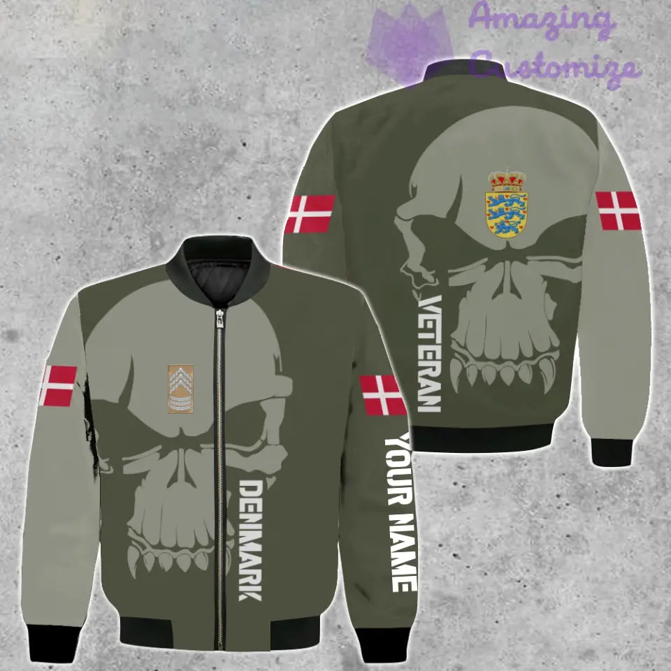 Personalized Denmark Soldier/ Veteran Camo With Name And Rank Hoodie 3D Printed - 1602240001